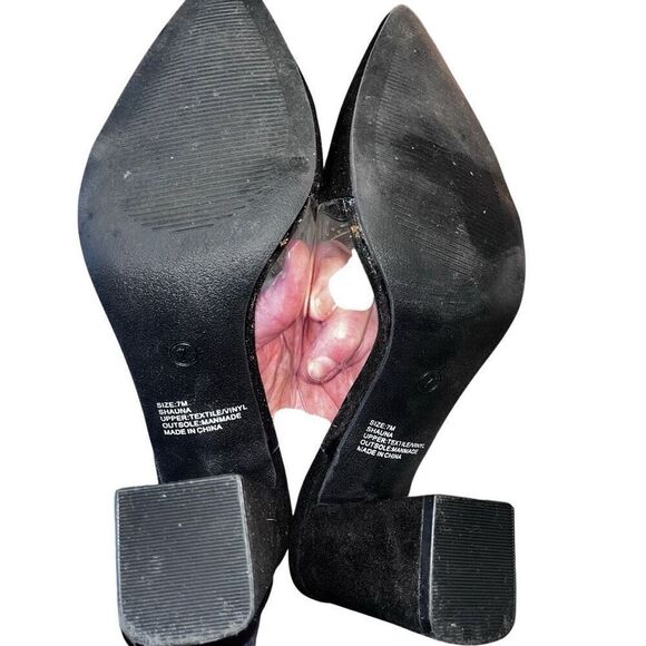 Coconuts by Matisse Shauna slip-on clear & black heels 7M - Picture 5 of 5
